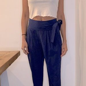 DVF silk pants with belt size 2